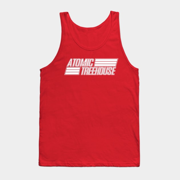 Atomic Treehouse White Logo Tank Top by atomictreehouse